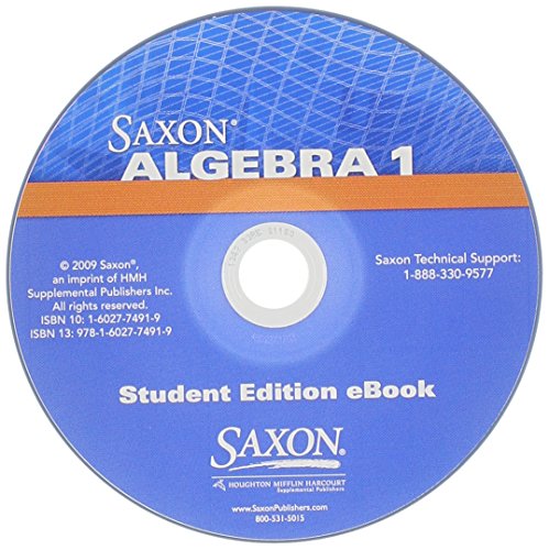 Saxon Algebra 1 Student Edition eBook CD-ROM