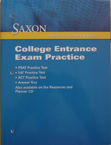 Saxon High School Math College Entrance Exam Practice
