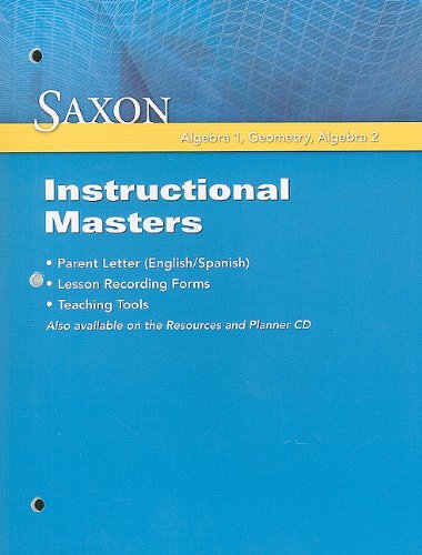 Saxon High School Math Instructional Masters 2009