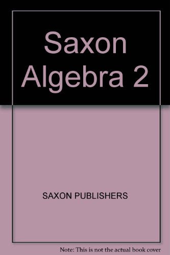 Saxon Algebra 2 Student eBook CD