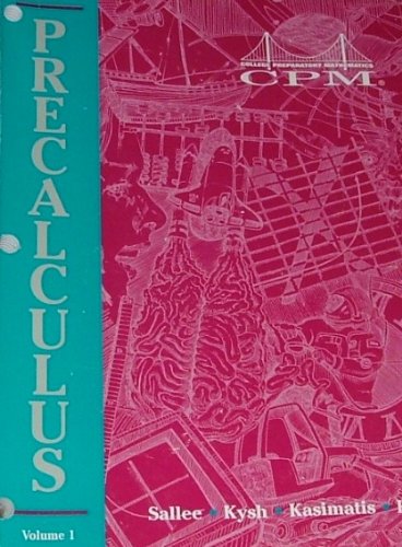 Pre-Calculus with Trigonometry : Volume 1 [Paperback] John Cooper