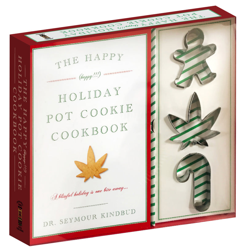 The Happy (Happy!!!) Holiday Pot Cookie Cookbook Kit: A Blissful Holiday Is One Bite Away with 3 Stainless Steel Cookie Cutters