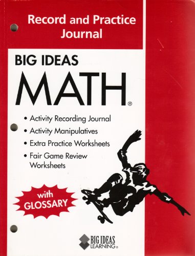 Big Ideas MATH: Common Core Record and Practice Journal Red HOLT MCDOUGAL