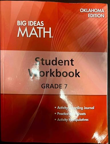 Big Ideas Math Grade 7 Student Workbook, Oklahoma Edition (1 year)