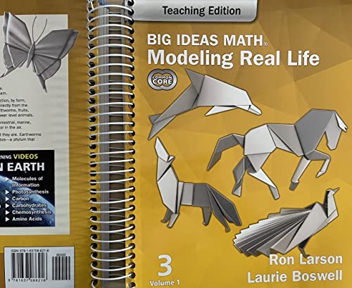 Big Ideas Math: Modeling Real Life Common Core (2022) - Grade 3 Teaching Edition Volume 1
