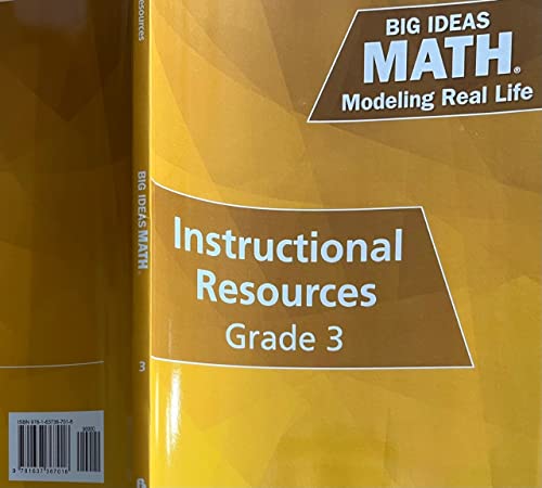 Big Ideas Math: Modeling Real Life (2022) - Grade 3 Instructional Resources Book