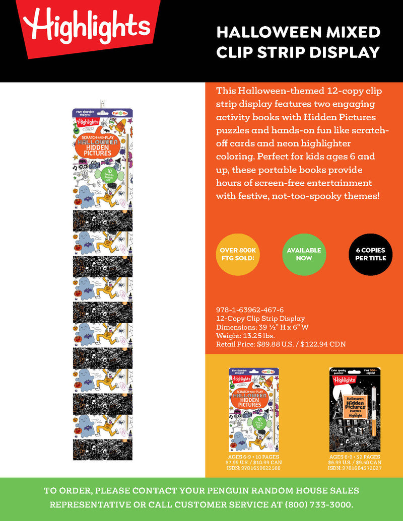 Halloween Mixed 12C Clip Strip
