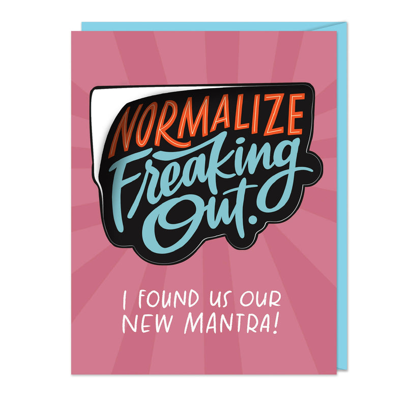 Freaking Out Sticker Card