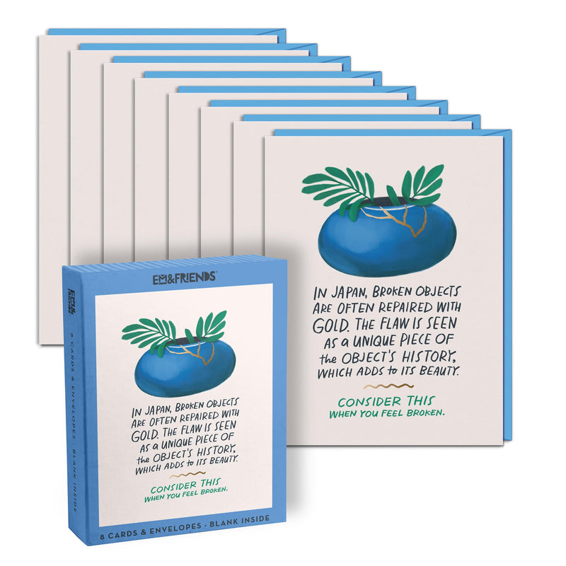 Broken Objects Empathy Cards (Box of 8 Greeting Cards With Envelopes)