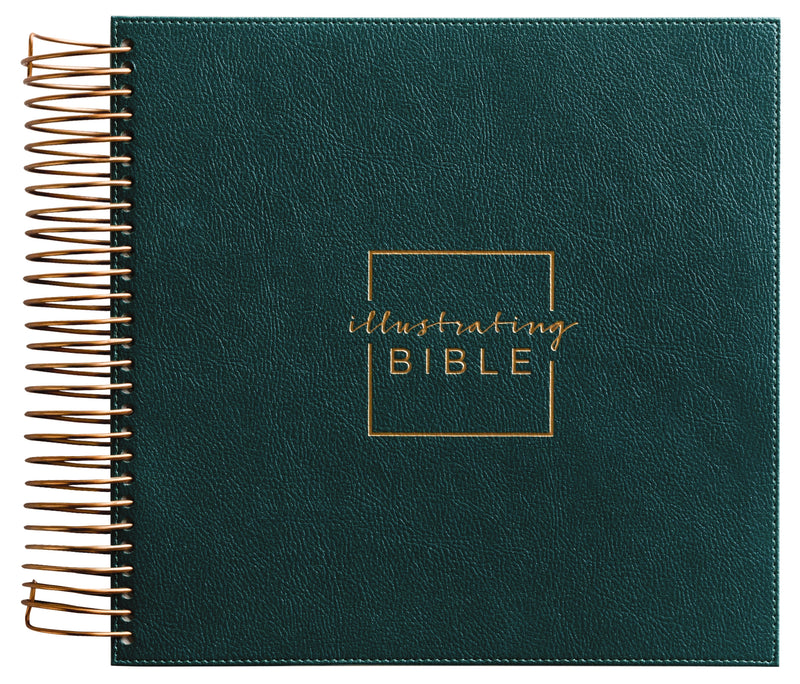 Illustrating Bible CSB - Spiral Bound Bible Journal, Green