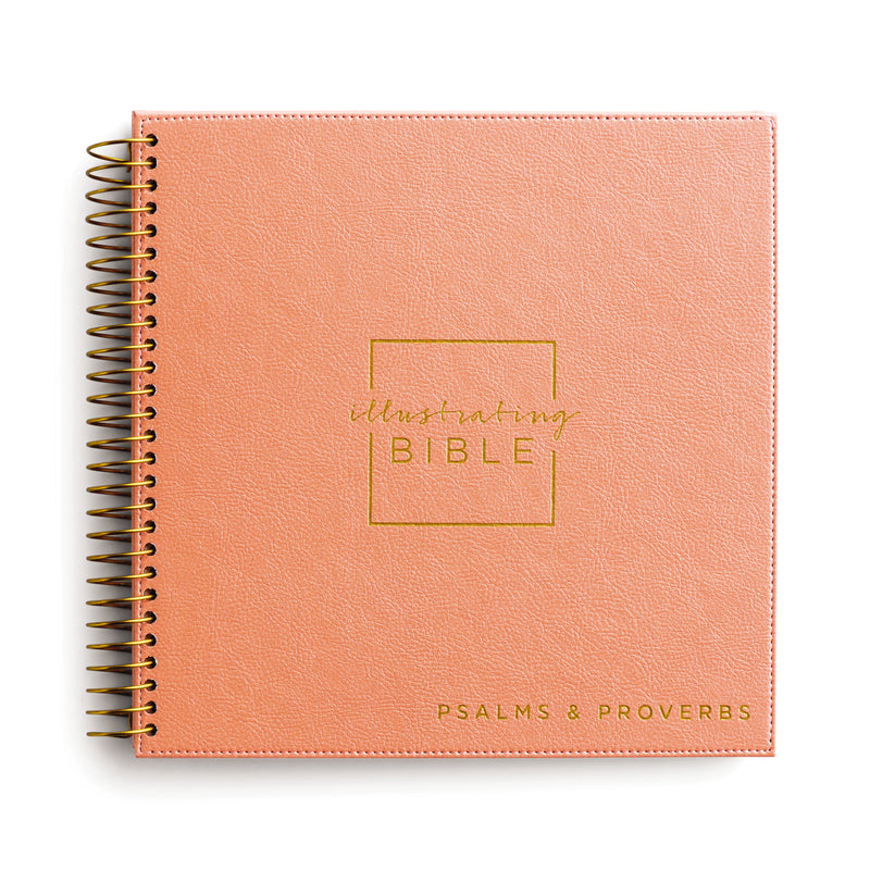 NIV, Spiral-bound Illustrating Bible: Psalms and   Proverbs, Softcover Spiral, Coral: Draw, Write, and Reflect Your Way Through Scripture