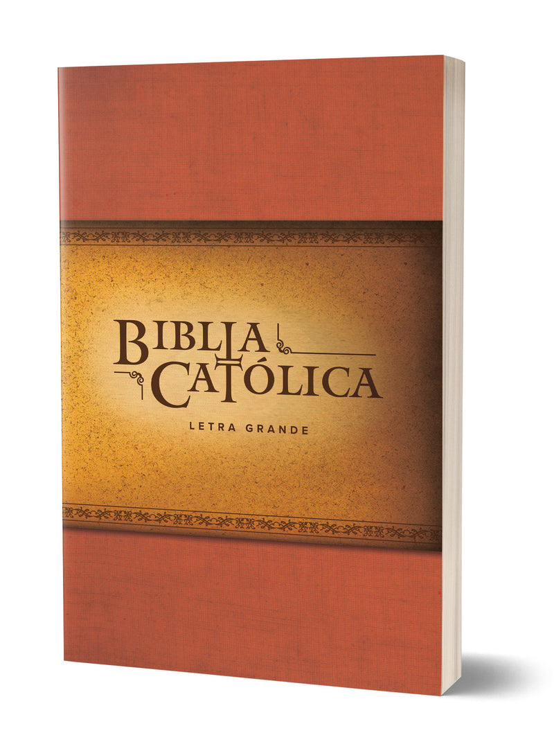 La Biblia Católica: Tapa blanda, tamaño grande, letra grande. Rústica, roja / Catholic Bible