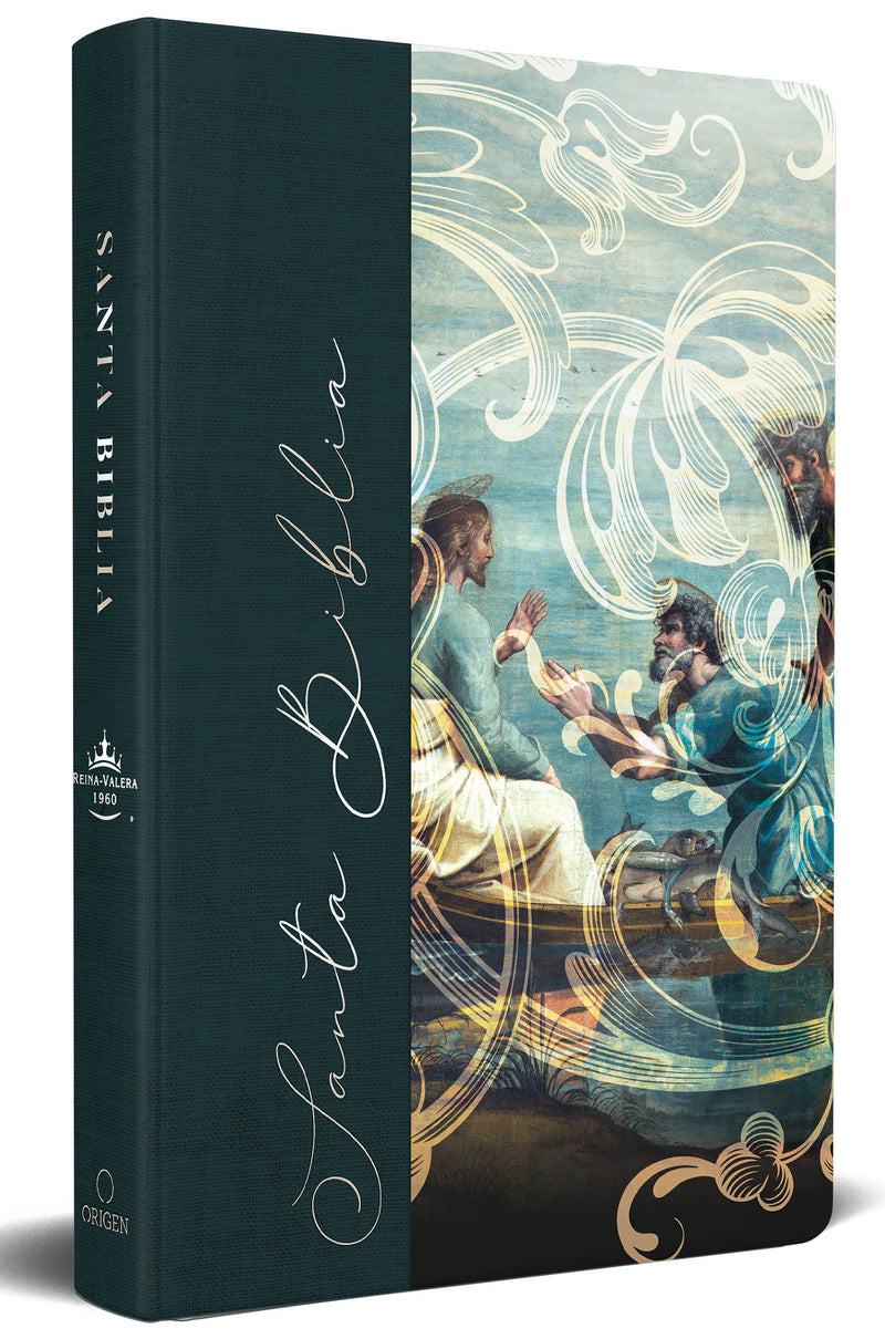 Biblia RVR 1960 letra grande, manual, tapa dura  de tela Pescador de hombres / Spanish Bible RVR 1960 Handy Size Large Print Hardcover Cloth Fishers of Men