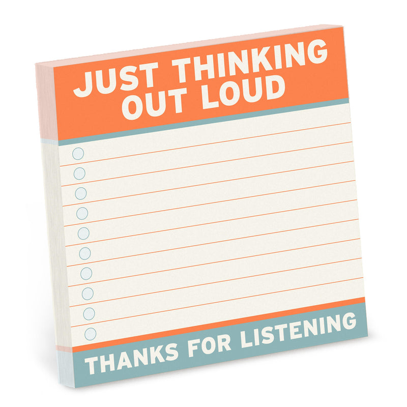Thinking Out Loud Large Sticky Notes (4 x 4-inches)