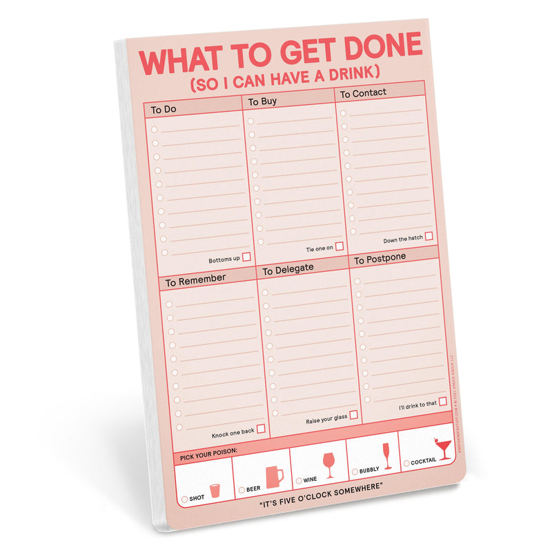 What to Get Done So I Can Have a Drink Pad (Pastel Version)
