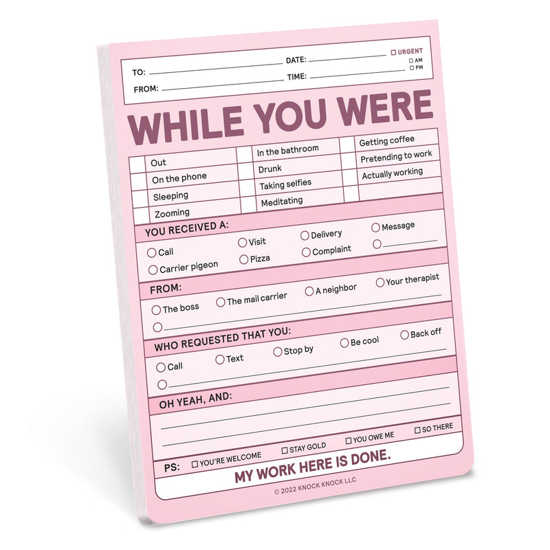 While You Were Nifty Note Pad