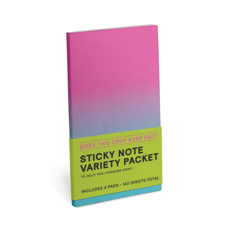 Does This Crap Ever End? Sticky Note Variety Pack, 4 Sticky Note Pads