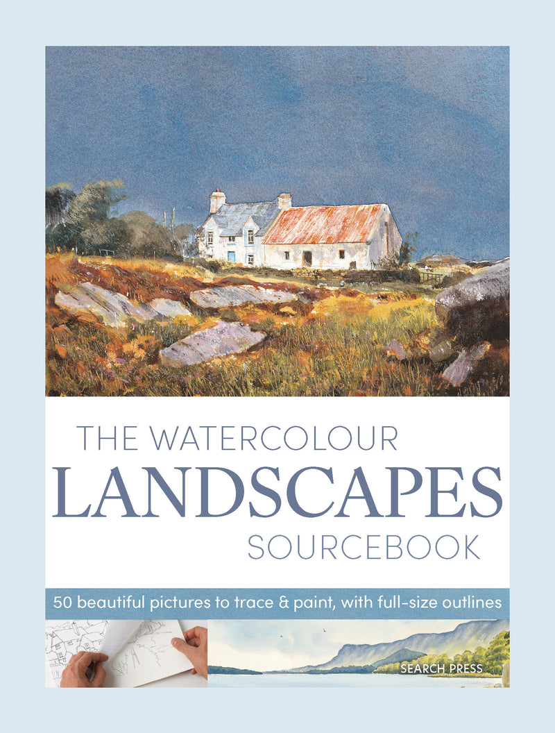 The Watercolour Landscapes Sourcebook: 50 beautiful pictures to trace & paint, with full-size outlines