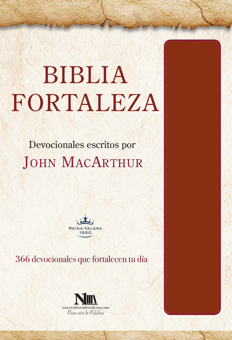 Biblia fortaleza - MarrÃ³n imitaciÃ³n piel