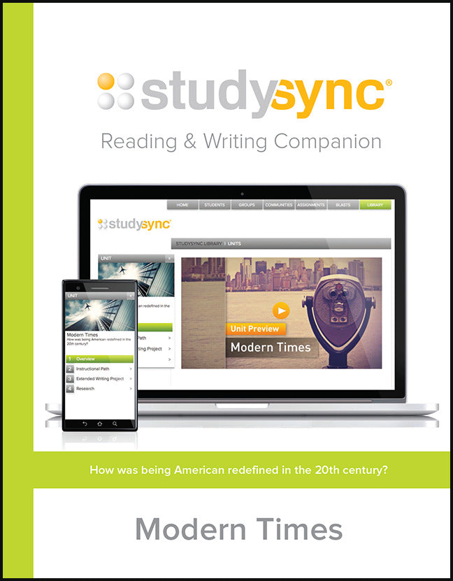 Studysync Grade 11 Reading & Writing Companion Unit 3