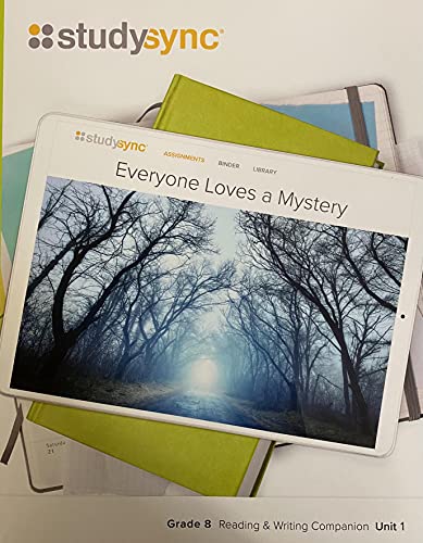 Studysync Core Ela Grade 8 Reading & Writing Companion Unit 1