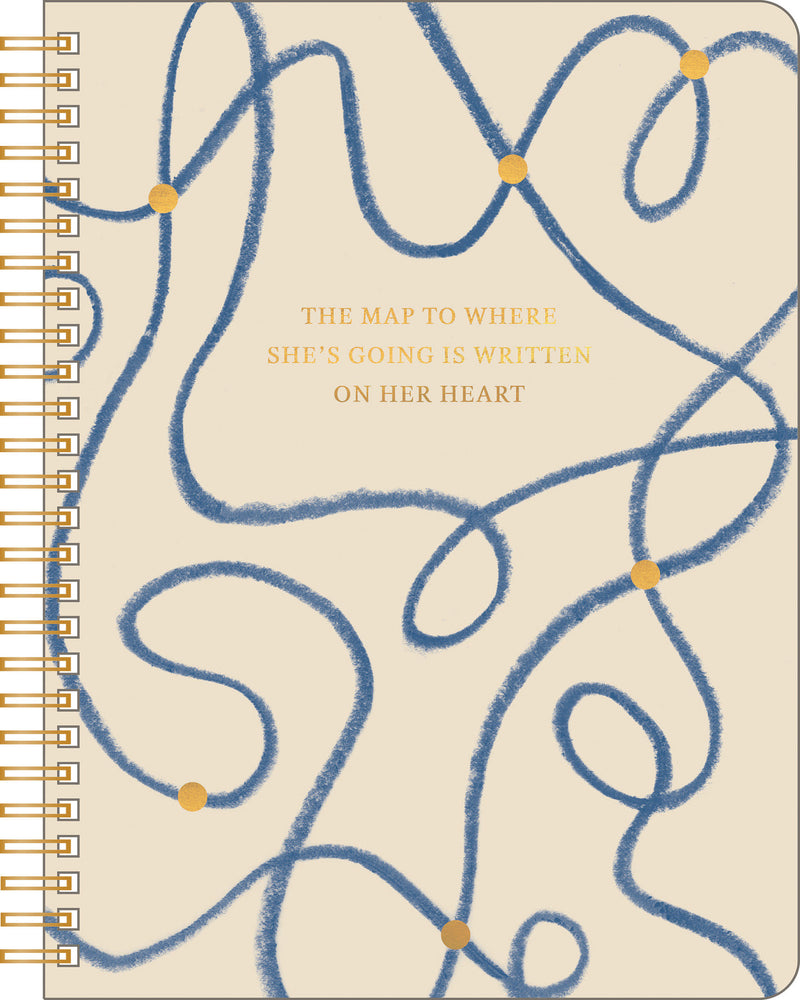 Spiral Notebook: The Map To Where She's Going Is Written on Her Heart.