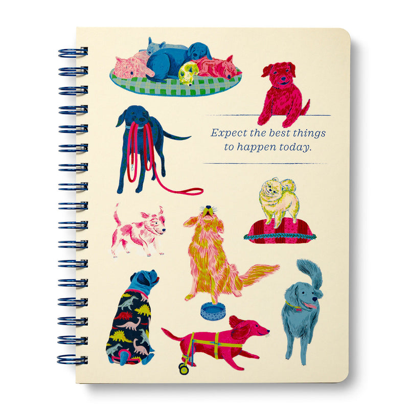 Spiral Notebook: Expect the Best Things to Happen Today.