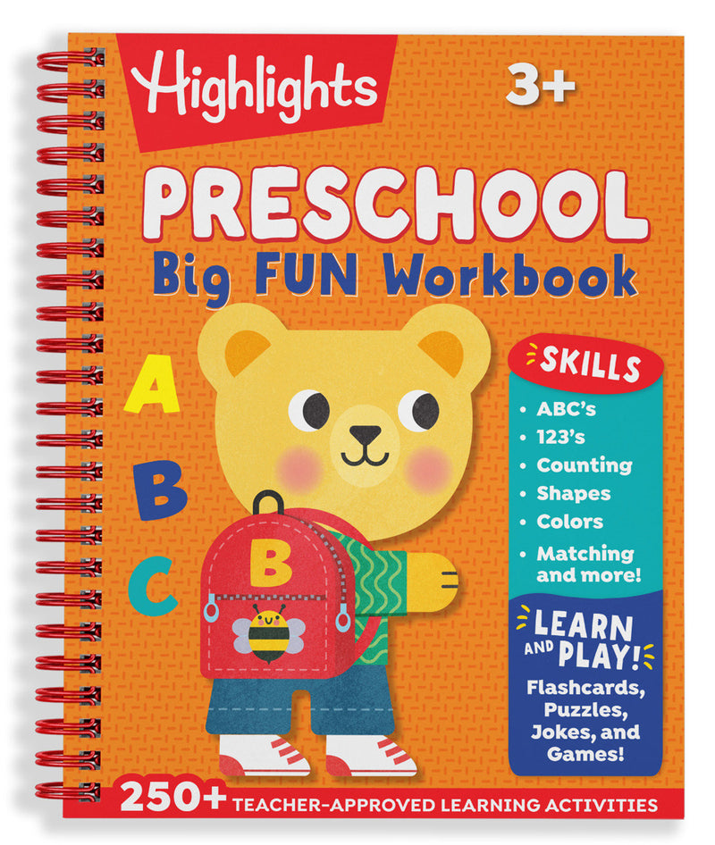 Preschool Big Fun Workbook: Preschool Learning Workbook with Over 250 Practice Games and Puzzles for PreK Math, Writing, Shapes and More Activities
