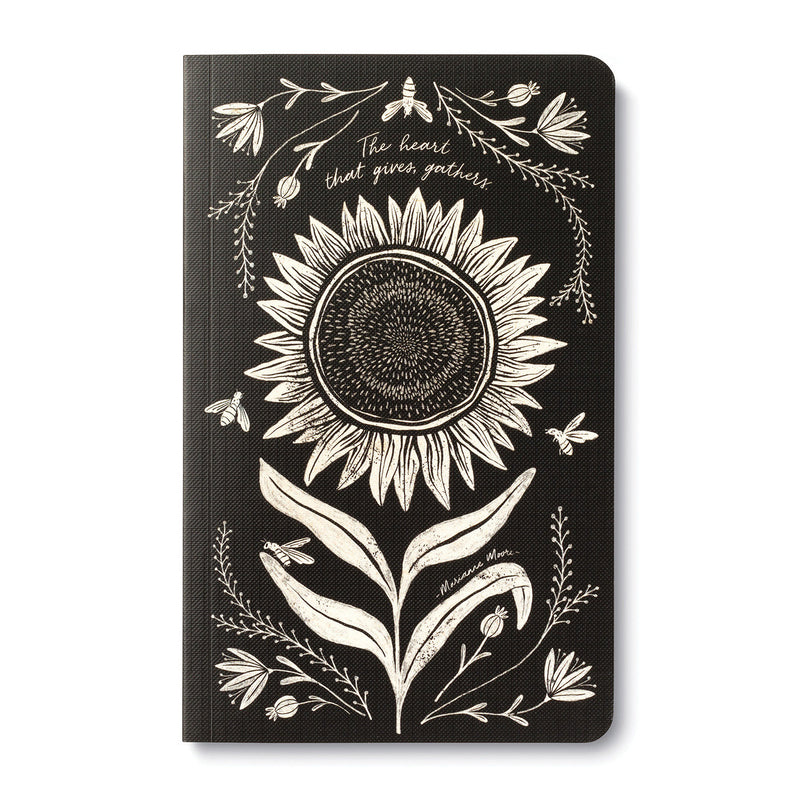 Write Now Journal: "The heart that gives, gathers." -Marianne Moore