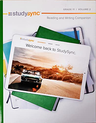 Studysync Core Ela Grade 11 Student Reading & Writing Companion Volume 2
