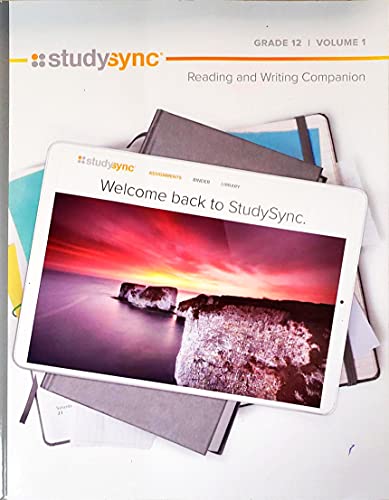 Studysync Core Ela Grade 12 Student Reading & Writing Companion Volume 1