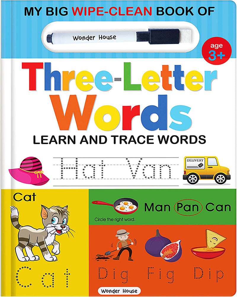 My Big Wipe And Clean Book of Three Letter Words for Kids : Learn And Trace Words
