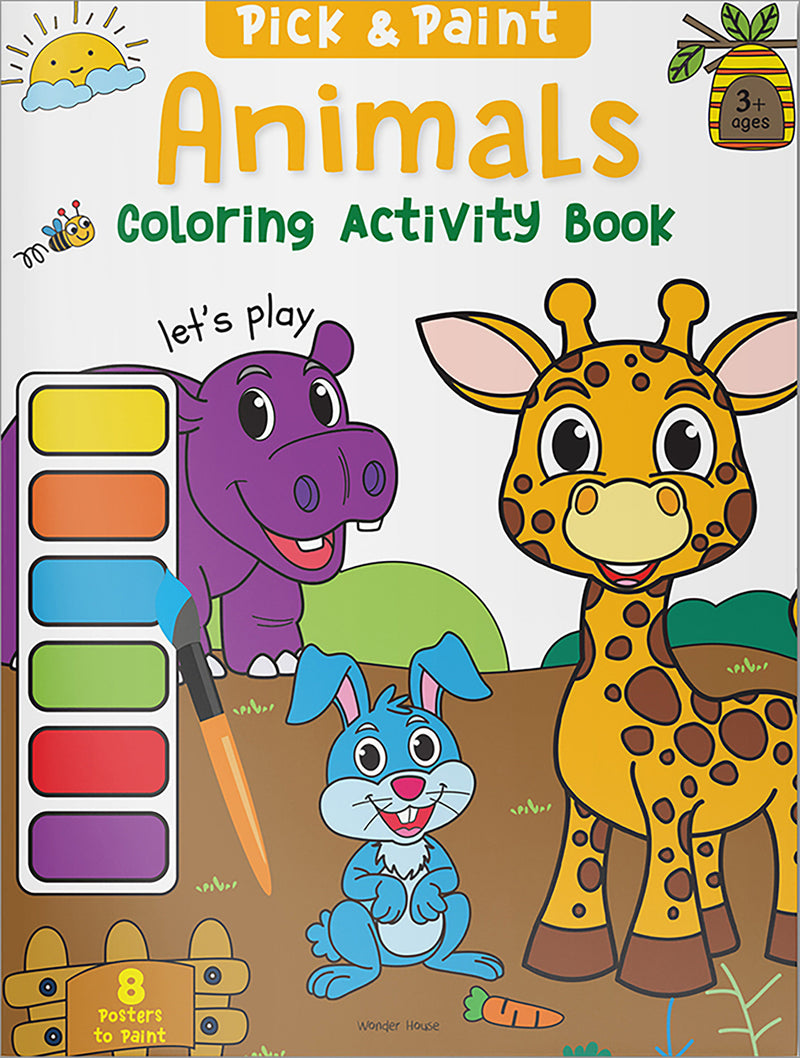 Pick and Paint Coloring Activity Book For Kids: Animals