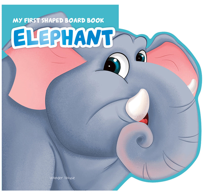 My First Shaped Board book - Elephant, Die-Cut Animals, Picture Book for Children