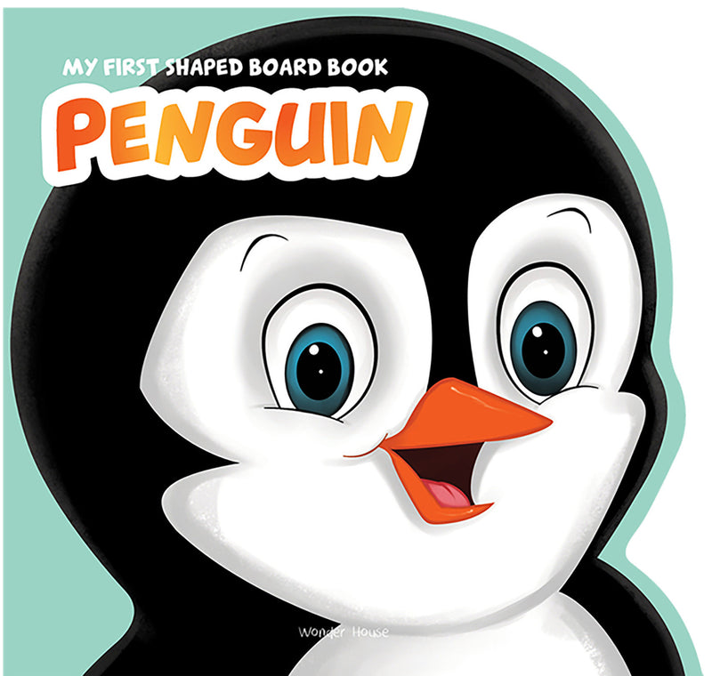 My First Shaped Board book - Penguin, Die-Cut Animals, Picture Book for Children