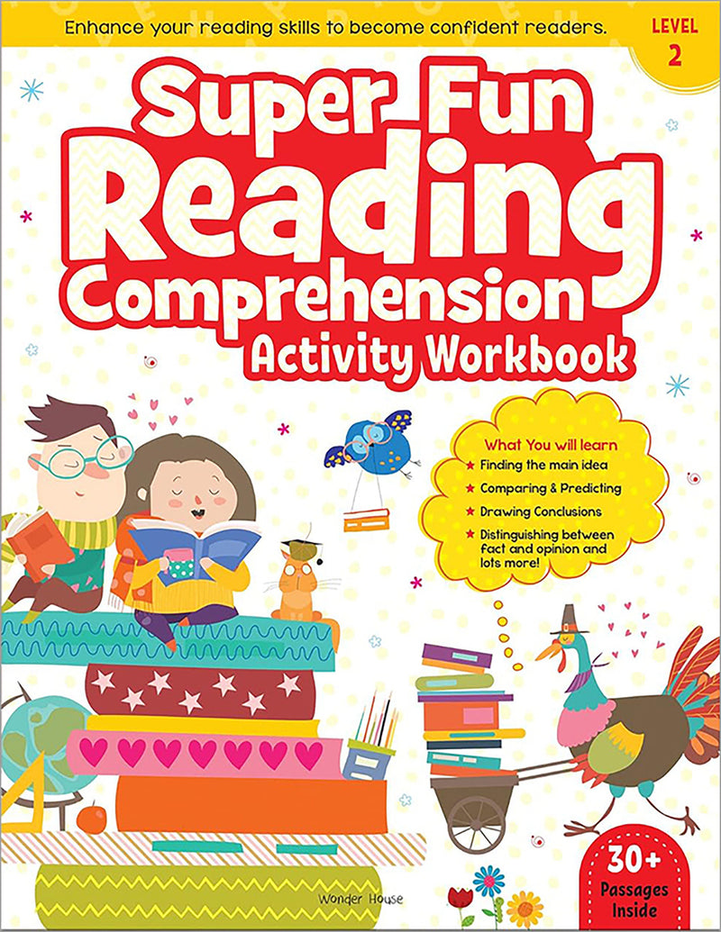 Super Fun Reading Comprehension - Activity Workbook For Children - Level 2