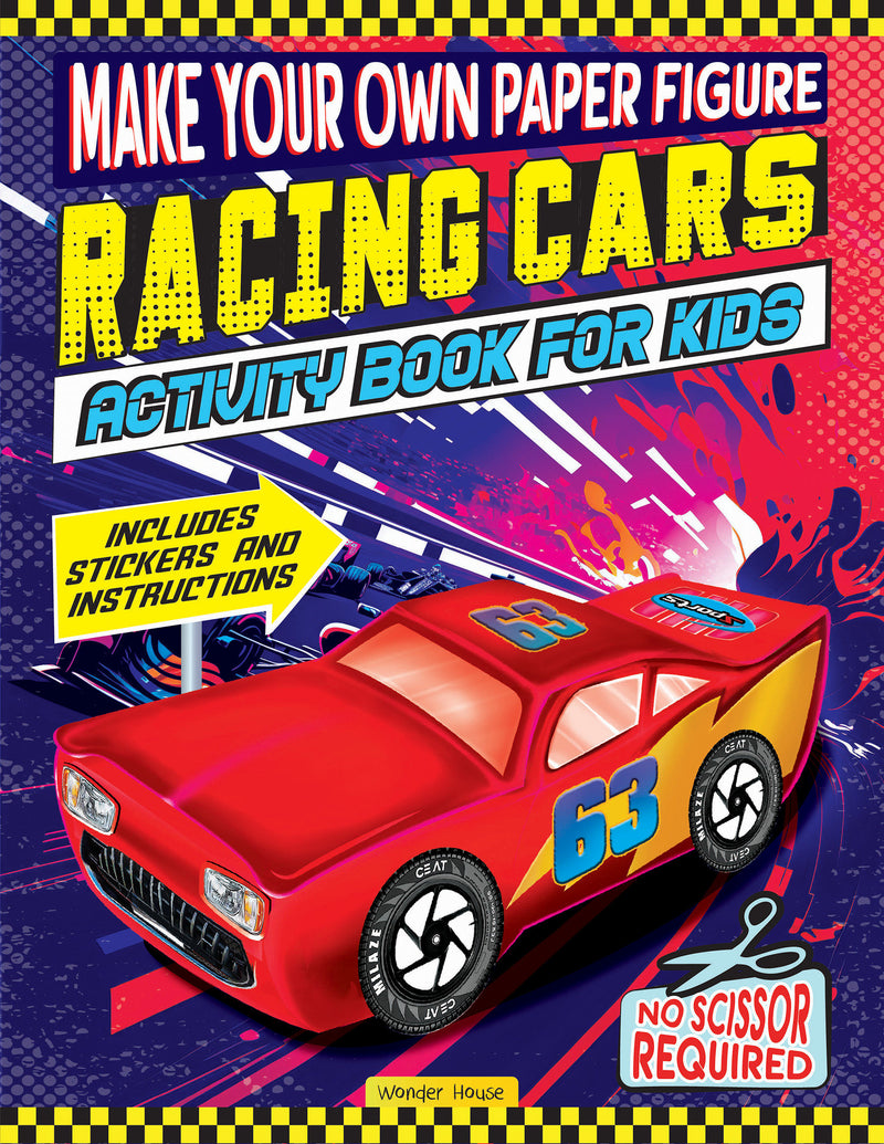 Make your own Paper Figure - Racing Cars (Activity Book for kids)