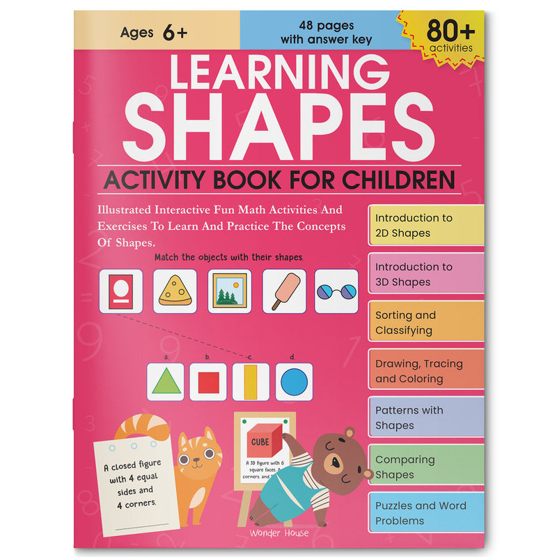 Learning Shapes Activity Book For Children