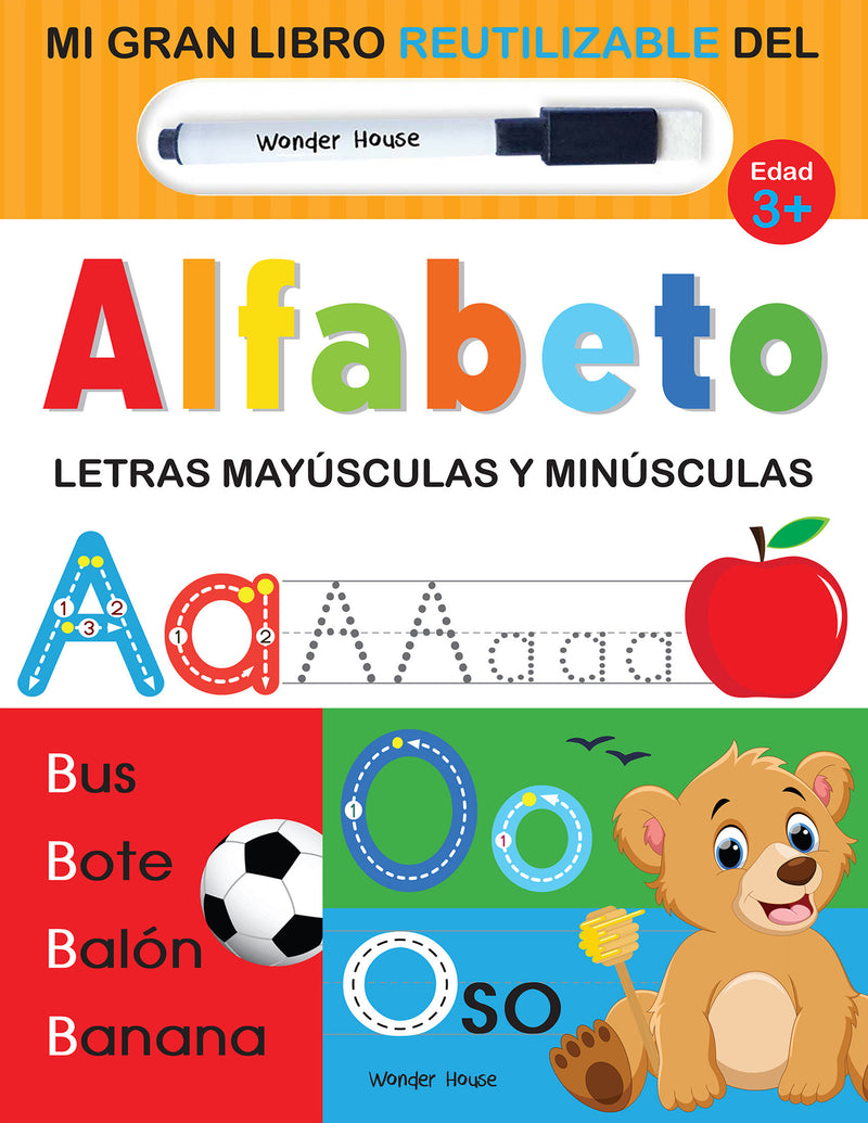 My Big Wipe Clean Book of Alphabet Capital and Small letters - Spanish