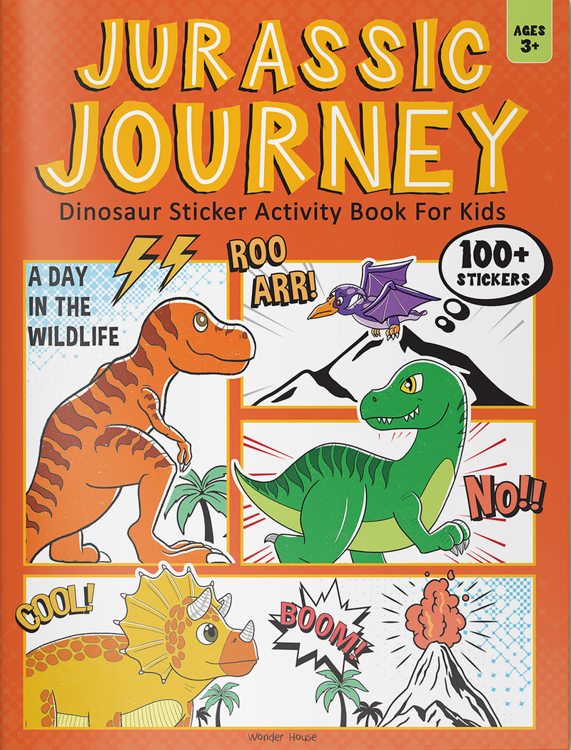 Jurassic Jamboree Dinosaur Sticker Activity Book For Kids