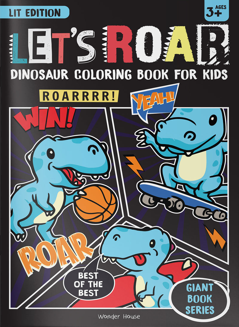 Let's Roar Giant Coloring Book For Kids
