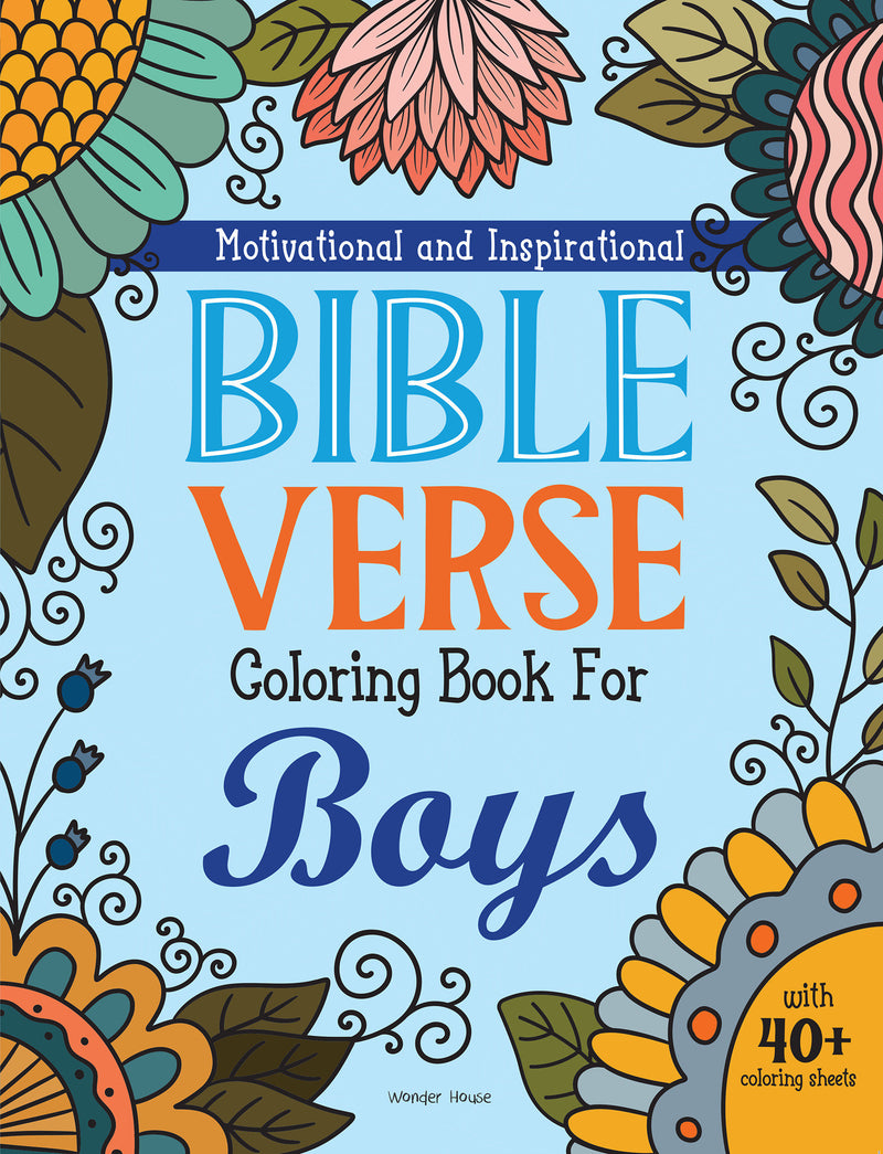 Motivational and Inspirational Bible Verses Coloring Book For Boys