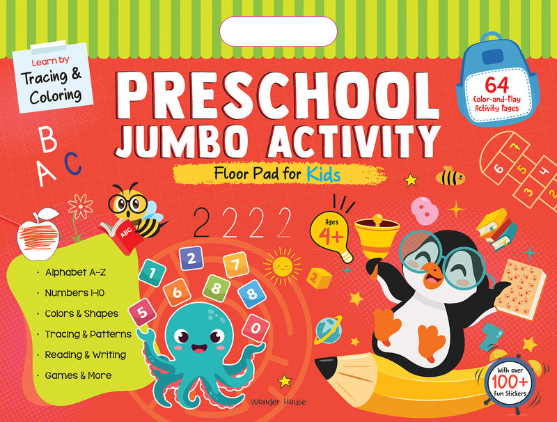 Learn by Tracing & Coloring, Preschool Jumbo Activity Floor Pad for Kids