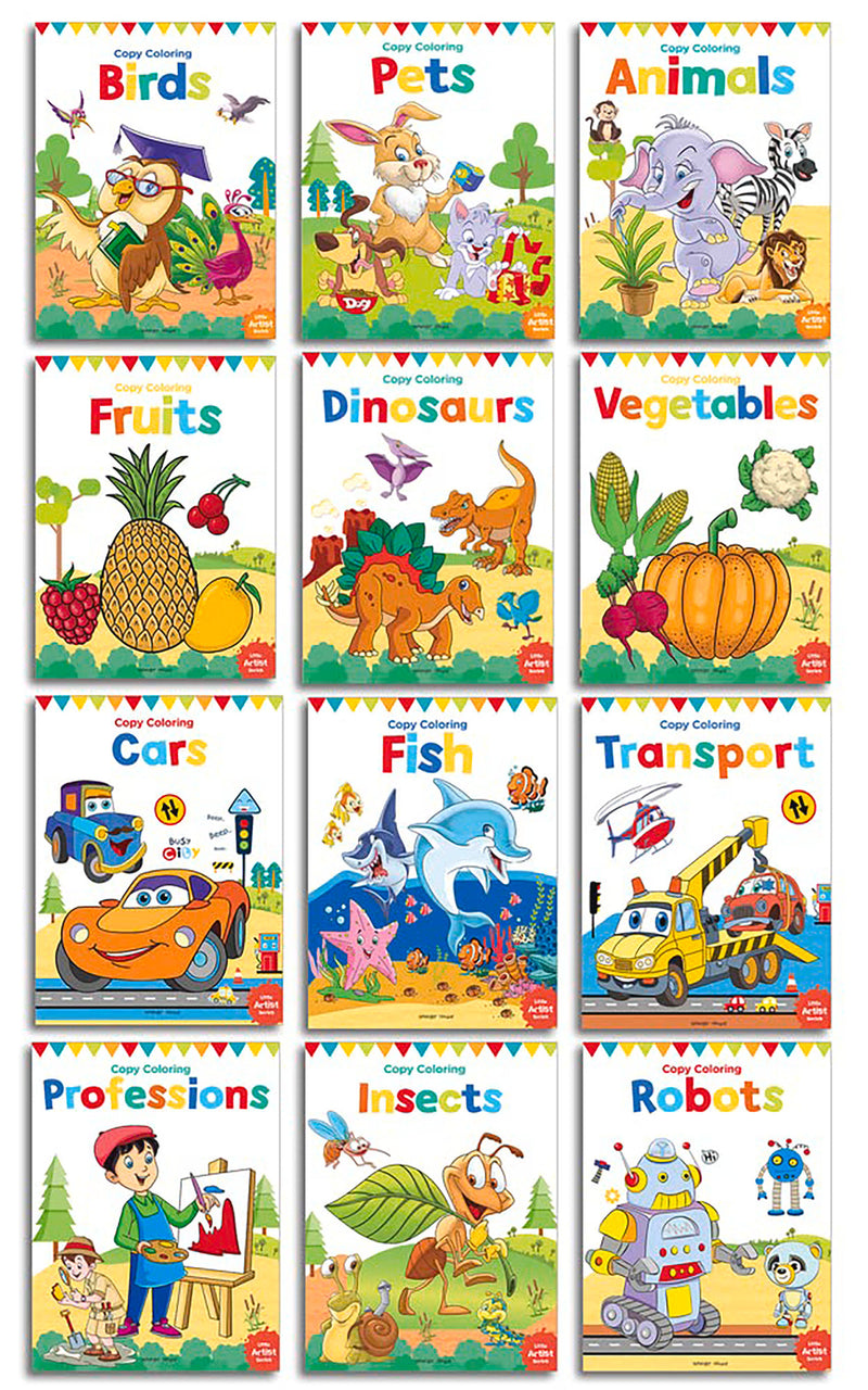 Colouring Books Boxset: Pack of 12 Copy Colour Books For Children