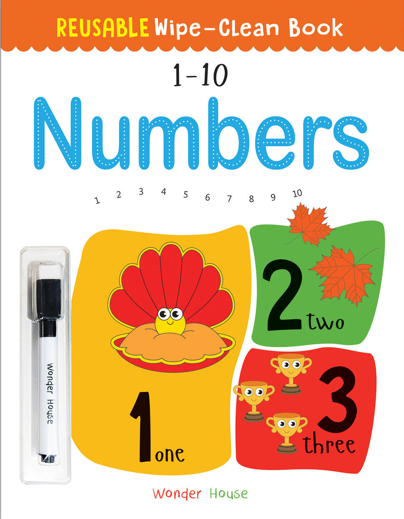 Reusable Wipe And Clean Book 1-10 Numbers : Write And Practice Numbers (1-10)