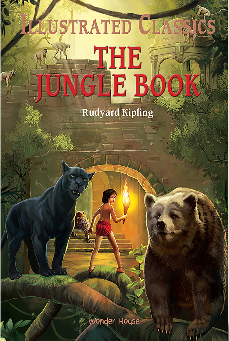 Jungle Book: Illustrated Abridged Children Classics English Novel With Review Questions (Hardback) , The