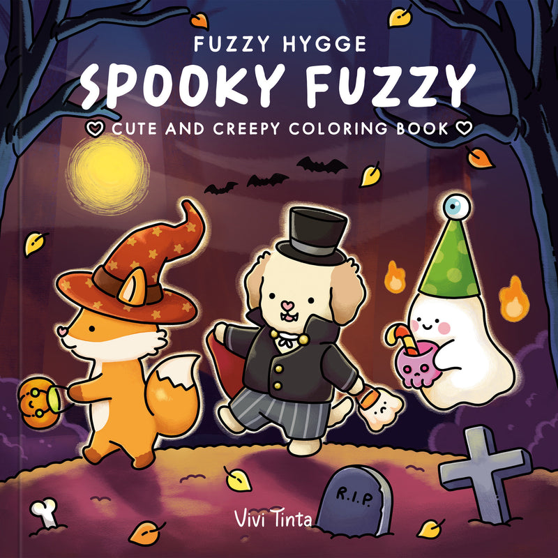 Fuzzy Hygge: Spooky Fuzzy Coloring Book: Cute and Creepy Coloring Book for Adults and Teens for Relaxation