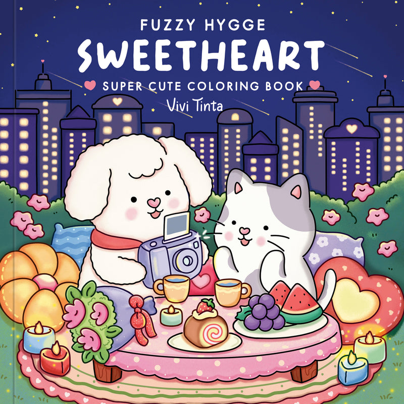 Fuzzy Hygge: Sweetheart Coloring Book: Super Cute Coloring Book for Adults & Teens Featuring Adorable Animals; Valentines