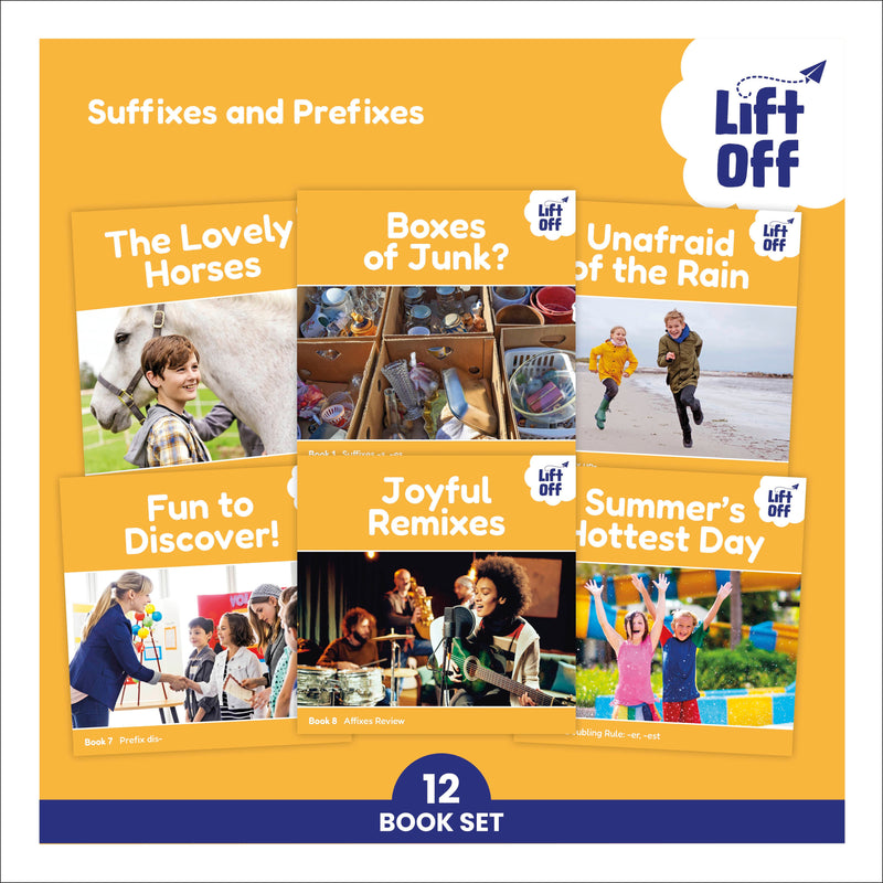 Phonic Books Lift Off Readers Suffixes and Prefixes
