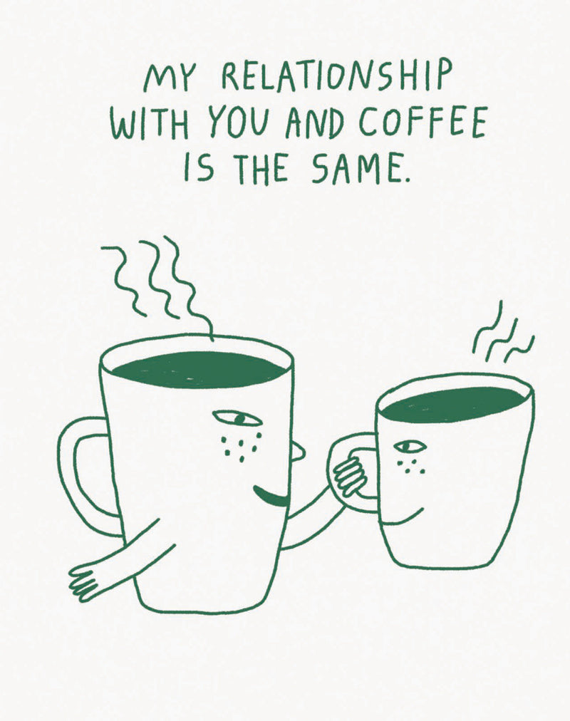 Humor Us Greeting Cards: Friendship - My Relationship with You and Coffee (Pack of 6)